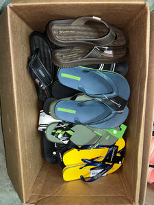 Men’s slides bundle, summer shoes bundle, various styles, colors, and sizes, 25 pairs per bundle, bulk pricing available, shipping and local pickup, wholesale men's sandals, wholesale men's shoes